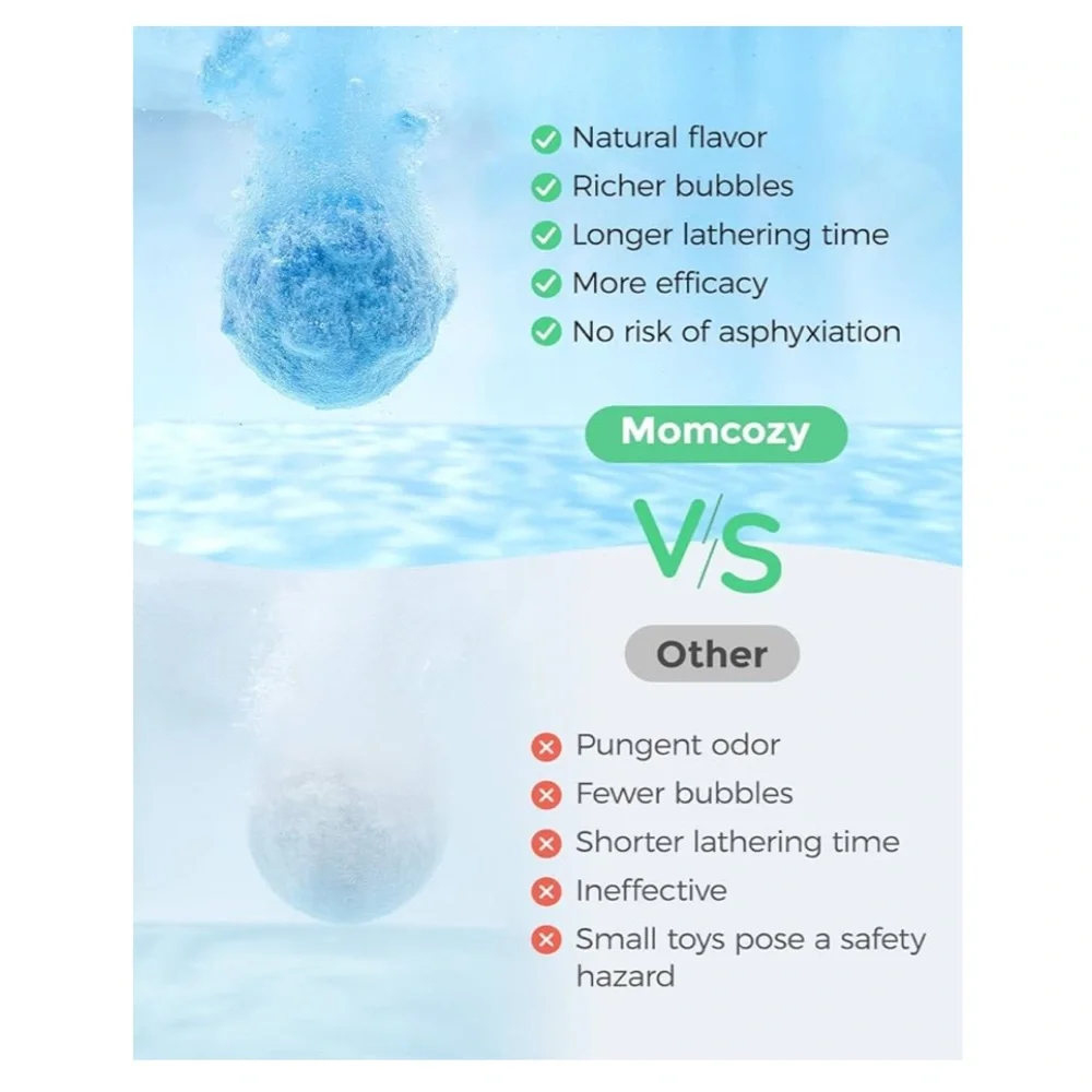Momcozy Natural Organic Essential Oil Bath Bombs, 3 Pcs